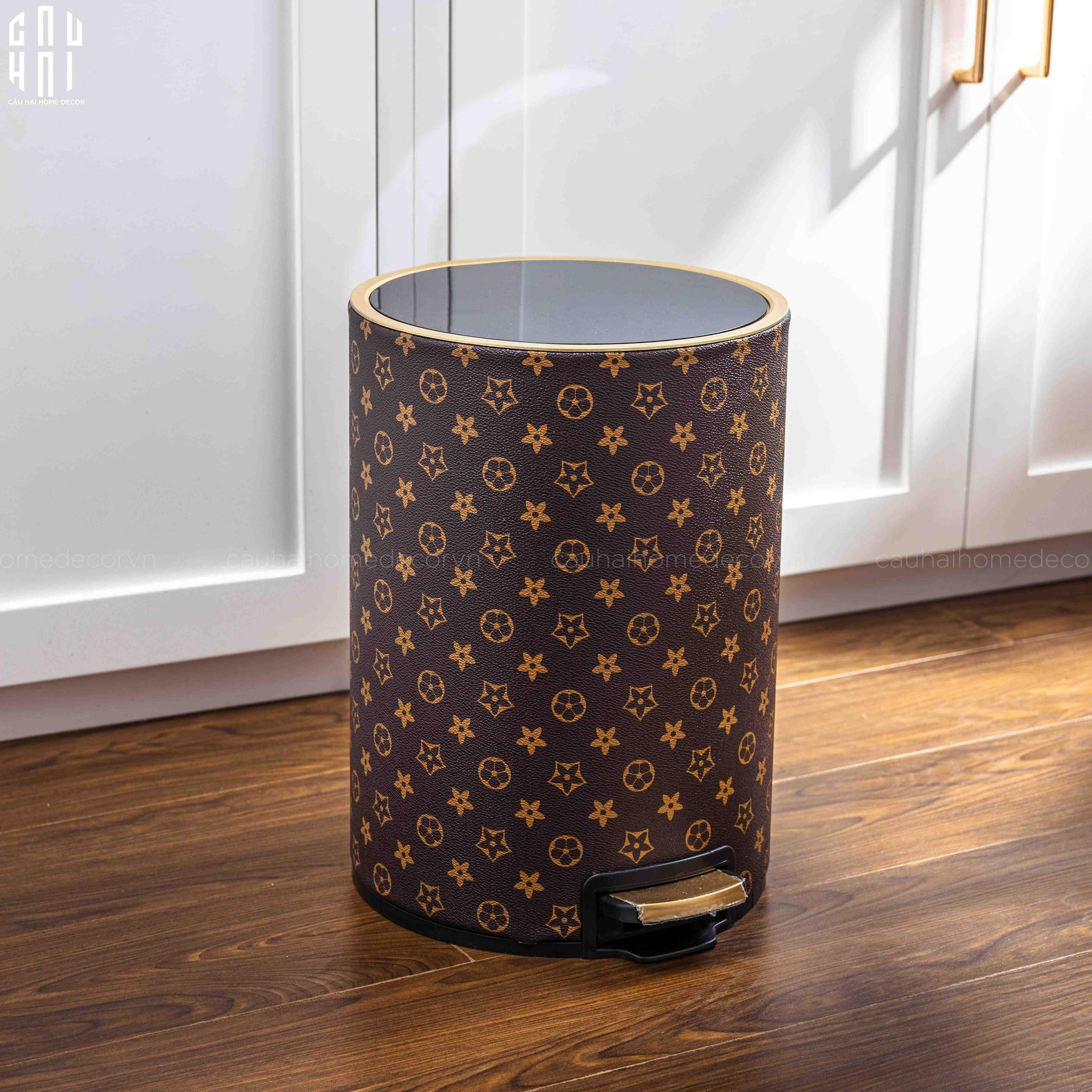 THÙNG RÁC DA LOUIS BEAR 12L - CẬU HAI HOME DECOR