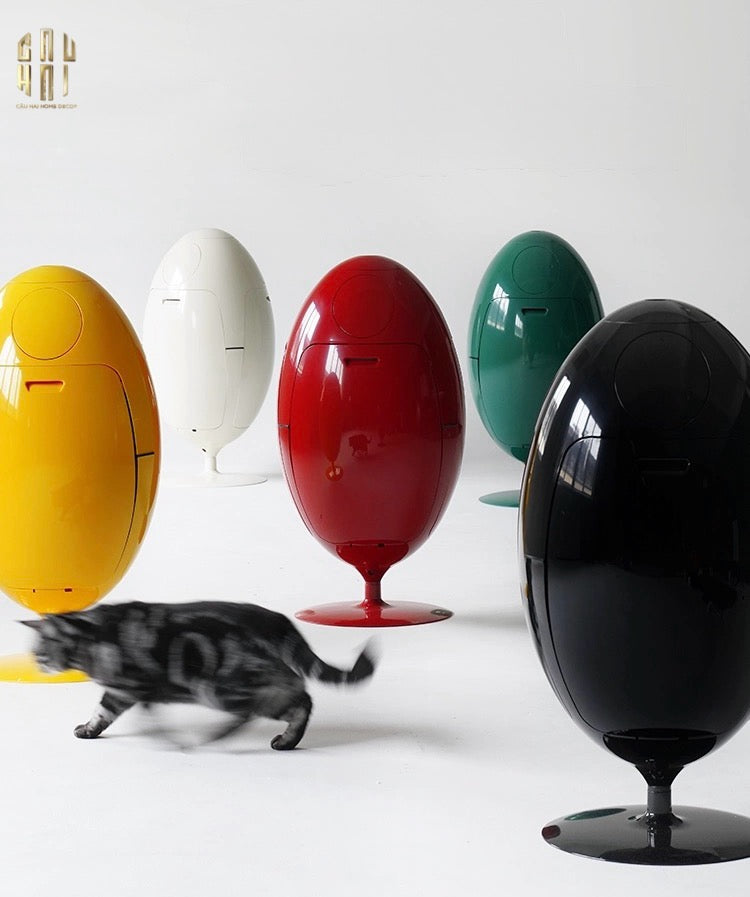 Thùng Rác Đa Năng Dinosaur Red Egg - Modern-Thùng Rác-CẬU HAI HOME DECOR