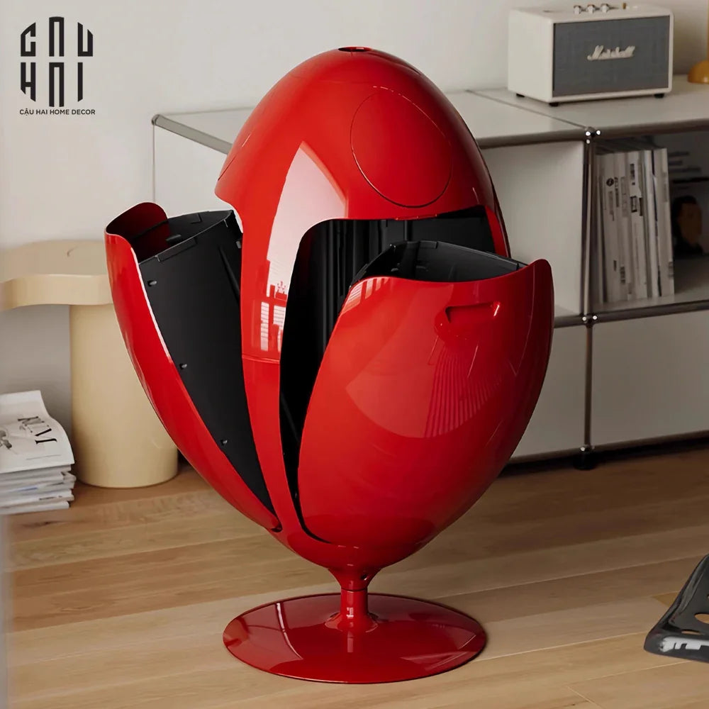 Thùng Rác Đa Năng Dinosaur Red Egg - Modern-Thùng Rác-CẬU HAI HOME DECOR