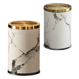 Thùng Rác Da Vân Đá Marble Prime Minimal Desk Trash Cans 9L 20x31 - CẬU HAI HOME DECOR