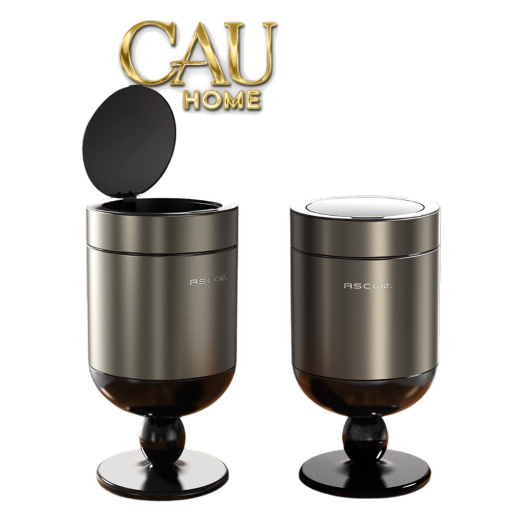 Thùng Rác Titanium Goblet Stainless Steel Modernist Trash Cans 20L 25x54 - CẬU HAI HOME DECOR