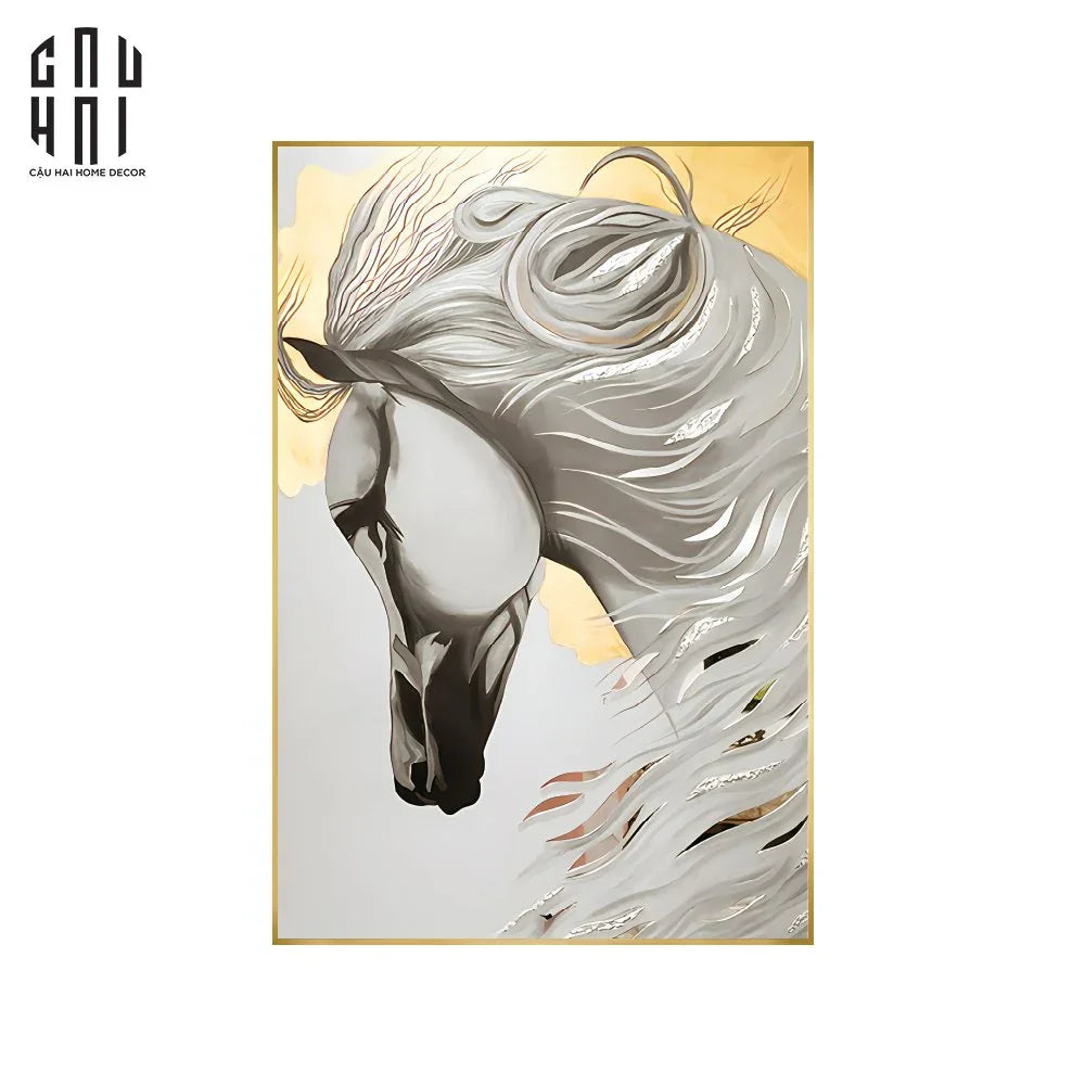 TRANH CANVAS BẠCH MÃ - WHITE HORSE 80X120CM