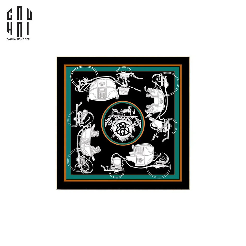 tranh-canvas-black-white-rickshaw-90x90cm-cau-hai-home-decor - CẬU HAI HOME DECOR