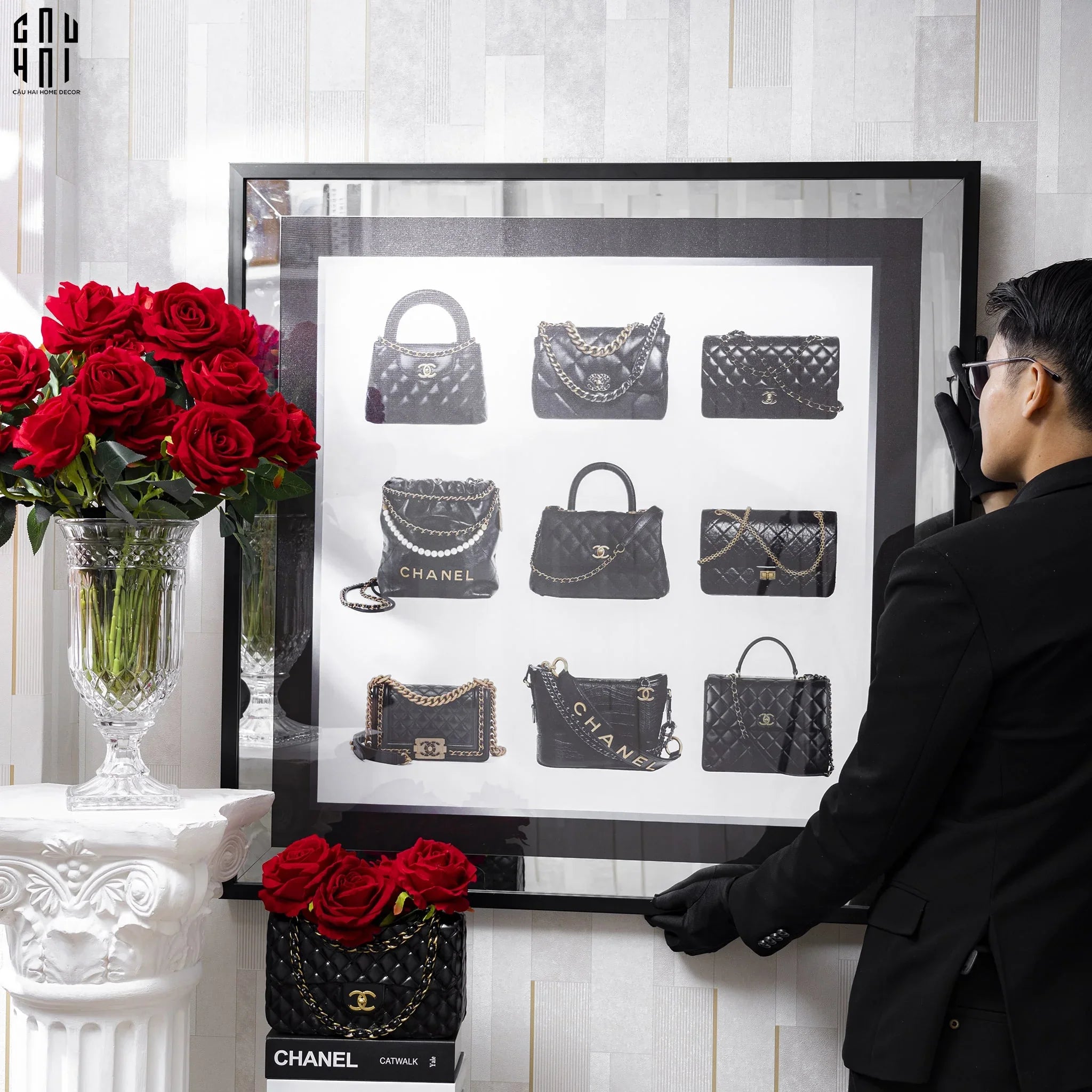 TRANH CANVAS CAO CẤP C TIMELESS FLAGBAG LUXURY 90X90CM