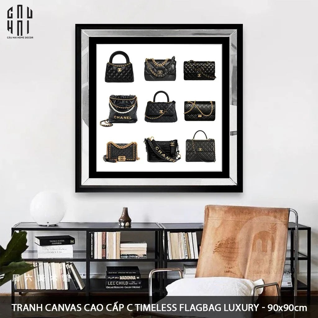 TRANH CANVAS CAO CẤP C TIMELESS FLAGBAG LUXURY 90X90CM