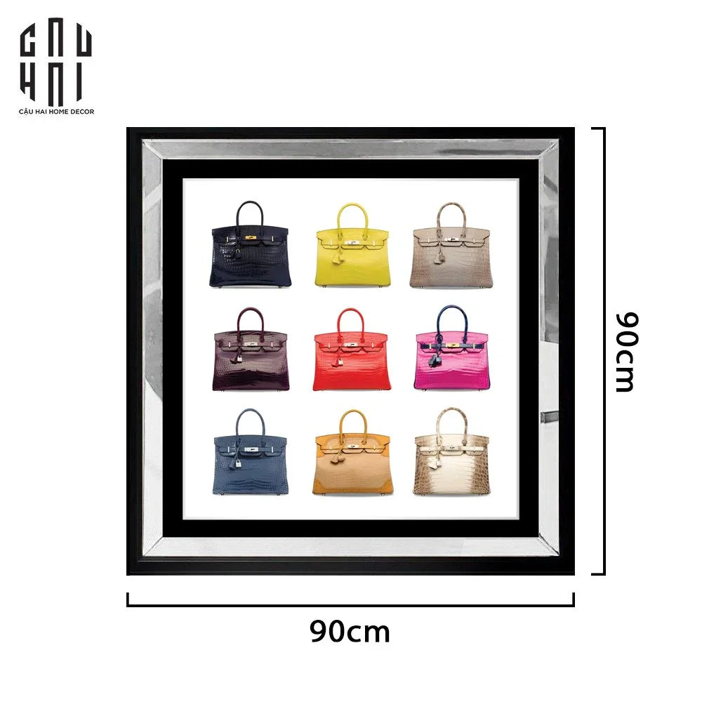 TRANH CANVAS CAO CẤP H BIRKIN CROCODILE LUXRY 90X90CM