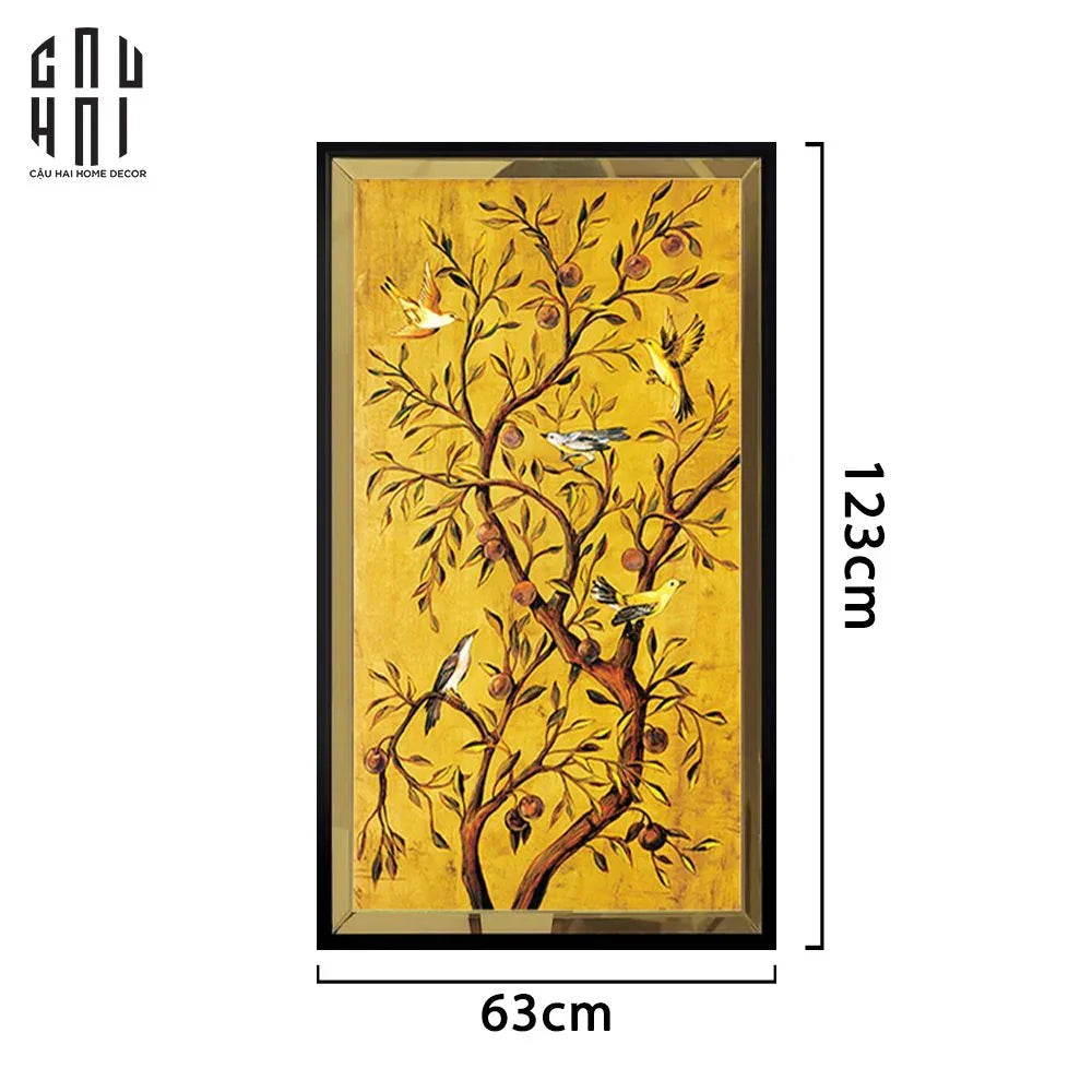 TRANH CANVAS CHANT DE CANARI 60X120CM - VIỀN GỖ CÓ KÍNH