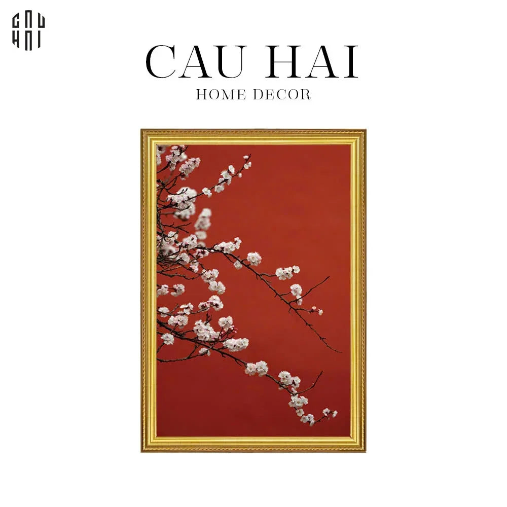 TRANH CANVAS ĐÀO THẮM XUÂN QUÝ 80X120CM