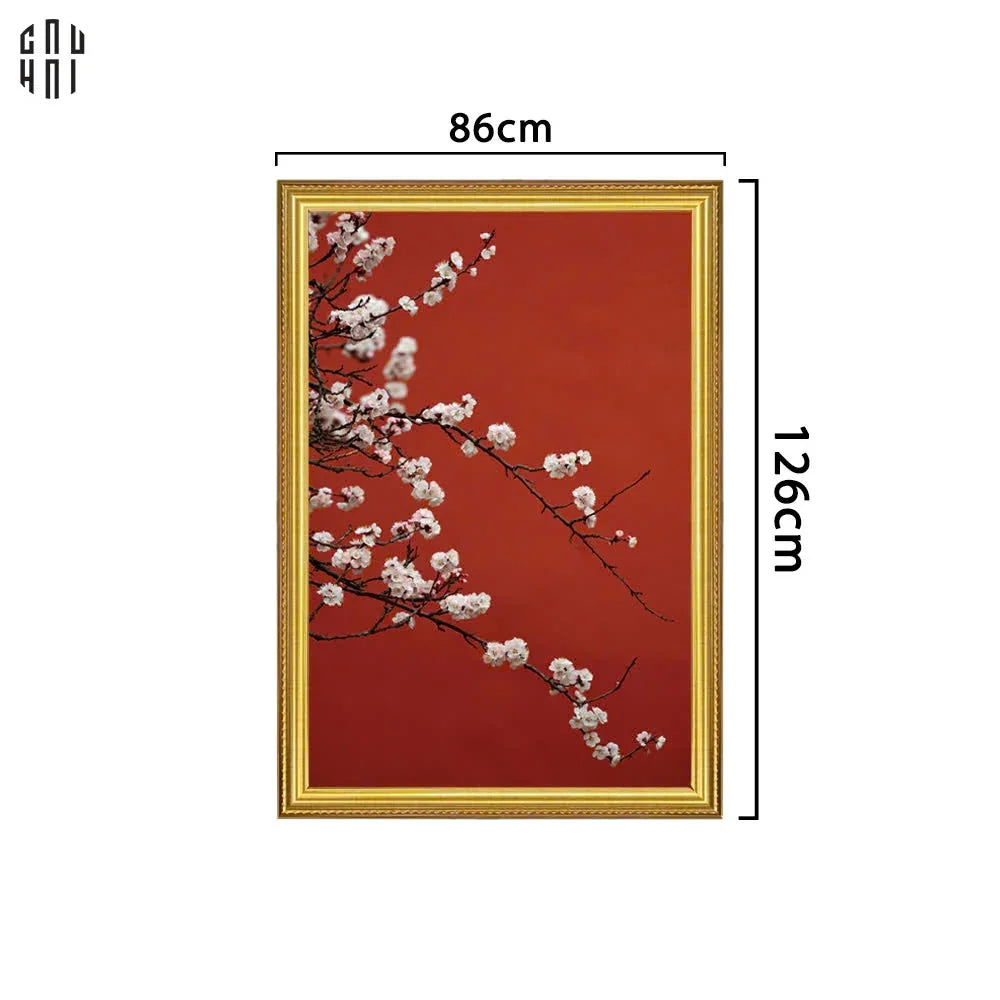 TRANH CANVAS ĐÀO THẮM XUÂN QUÝ 80X120CM