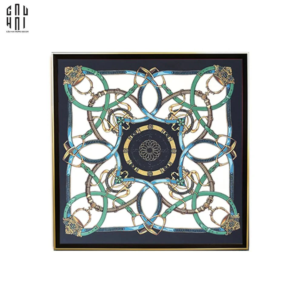 TRANH CANVAS LES RENES BLEU 90X90CM