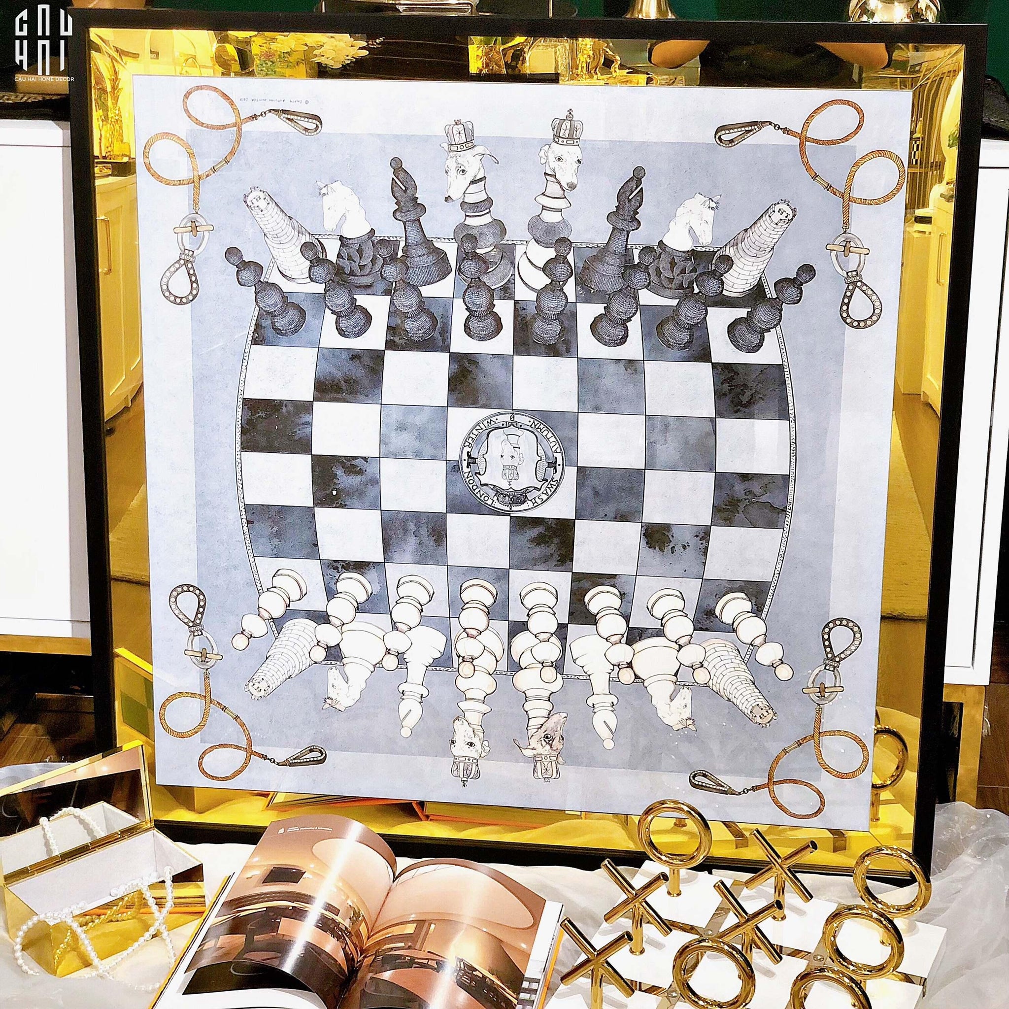 TRANH CANVAS MAJESTIC CHESSBOARD 93X93CM
