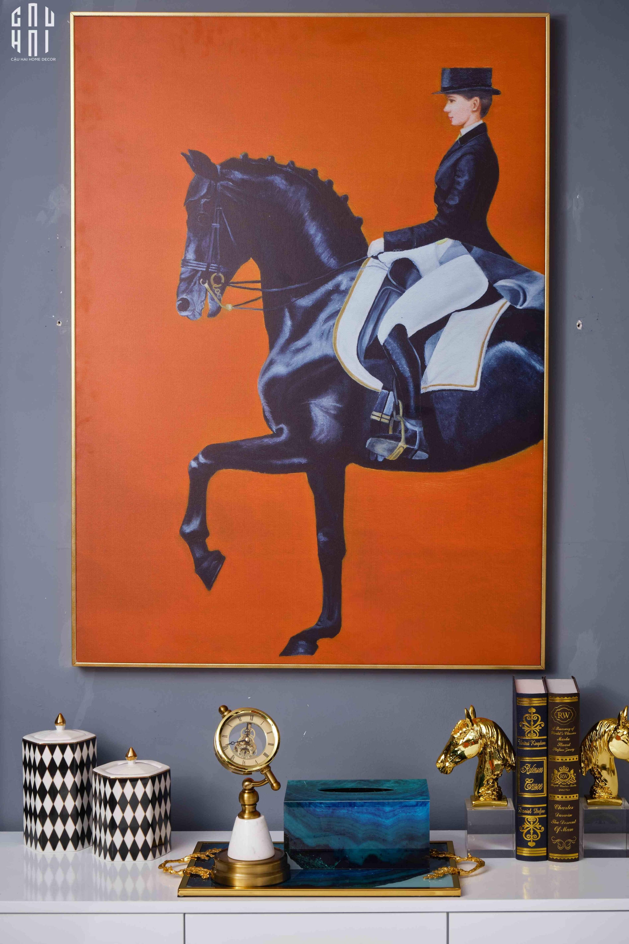 Tranh Canvas O-Horseman 80X110Cm-TRANH TREO TƯỜNG-CẬU HAI HOME DECOR
