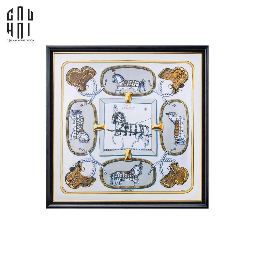 tranh-canvas-seabiscuit-97x97cm-khung-go-boc-nhung-cau-hai-home-decor - CẬU HAI HOME DECOR