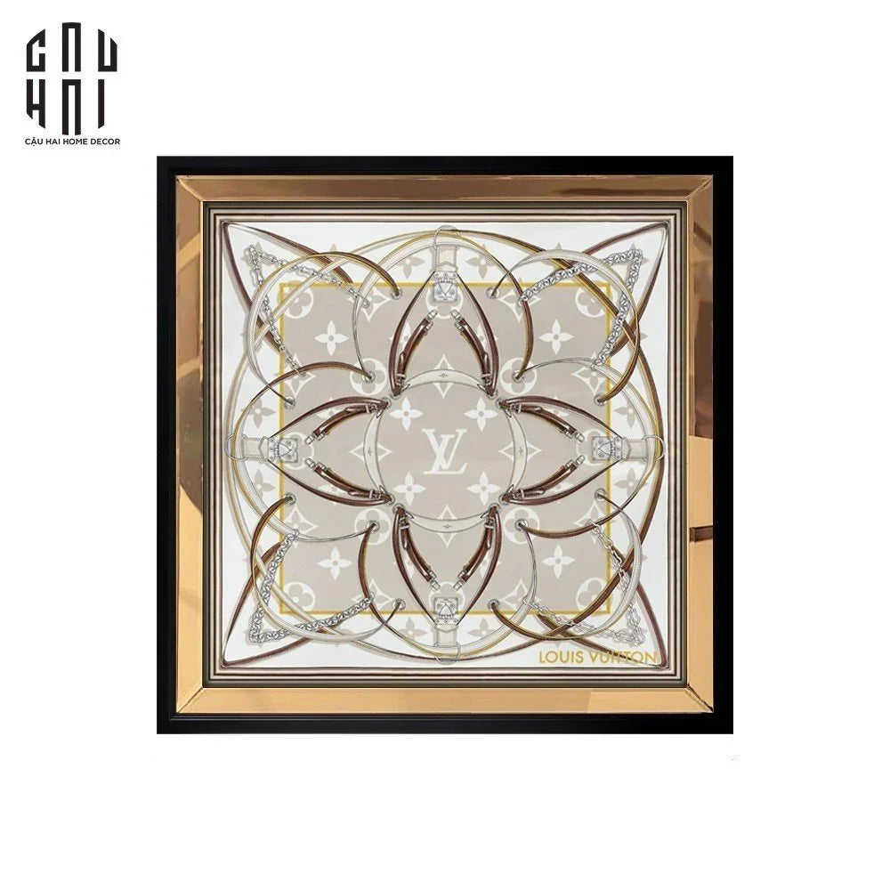 TRANH CANVAS SHINING LOUIS 94X94 CM - KHUNG GỖ VIỀN KÍNH-CẬU HAI HOME DECOR