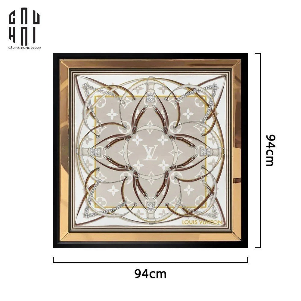 TRANH CANVAS SHINING LOUIS 94X94 CM - KHUNG GỖ VIỀN KÍNH-CẬU HAI HOME DECOR