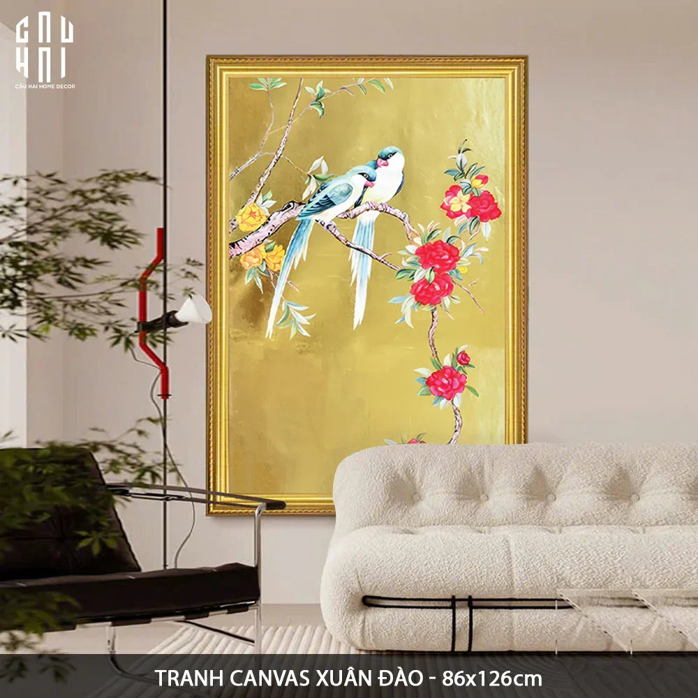 TRANH CANVAS XUÂN ĐÀO 80X120CM