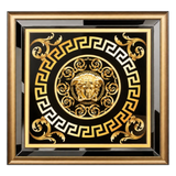 Tranh Gương Miroir Haute Joaillerie - Barocco Nero UV Medusa Iconic 90x90-TRANH TREO TƯỜNG-CẬU HAI HOME DECOR