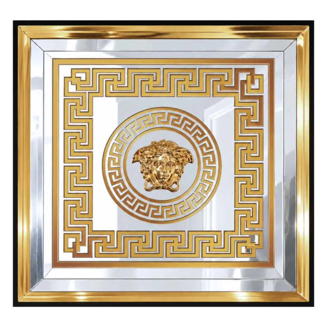 Tranh Gương Miroir Haute Joaillerie - Palazzo Greca UV Medusa Iconic 90x90-TRANH TREO TƯỜNG-CẬU HAI HOME DECOR