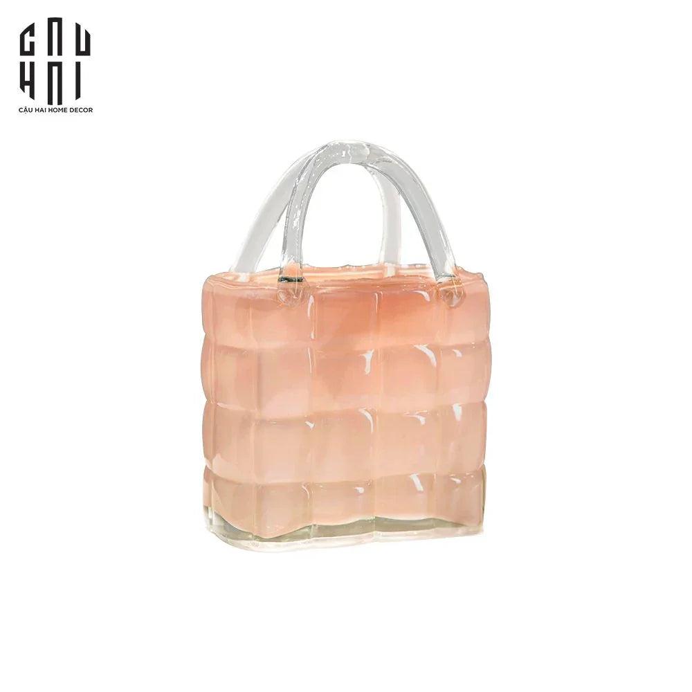 TÚI CẮM HOA THUỶ TINH LADY D.O - LIGHT PINK-CẬU HAI HOME DECOR