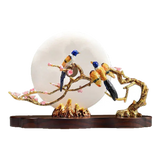 Maison Couture - Tượng Đá Cẩm Thạch Trắng Bạch Ngọc Hoàng Yến - Dynasty White Jade Canary 23x37x14