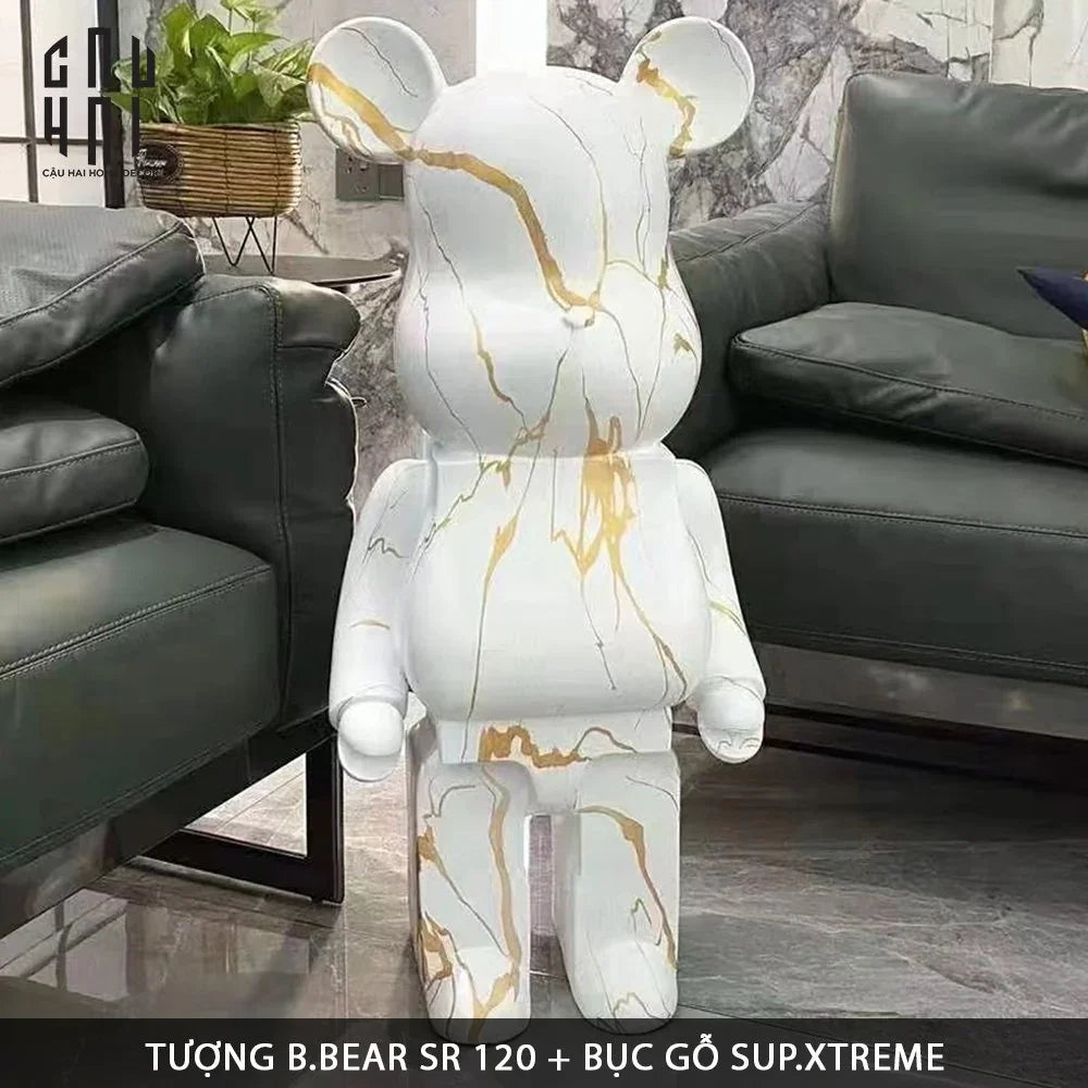 Tượng Bear Brick Marble 120Cm-TƯỢNG TRANG TRÍ-CẬU HAI HOME DECOR
