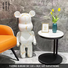 Tượng Bear Brick Marble 120Cm-TƯỢNG TRANG TRÍ-CẬU HAI HOME DECOR