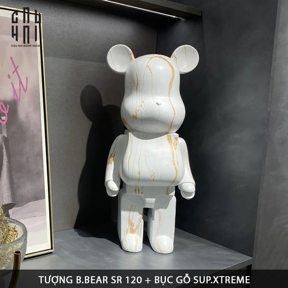 Tượng Bear Brick Marble 120Cm-TƯỢNG TRANG TRÍ-CẬU HAI HOME DECOR