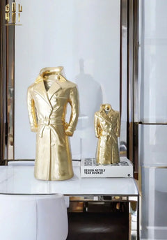 Tượng Bình Hoa Elysian Couture Gilded Trench Coat-TƯỢNG TRANG TRÍ-CẬU HAI HOME DECOR