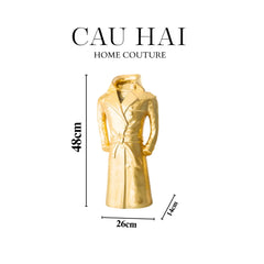 Tượng Bình Hoa Elysian Couture Gilded Trench Coat-TƯỢNG TRANG TRÍ-CẬU HAI HOME DECOR