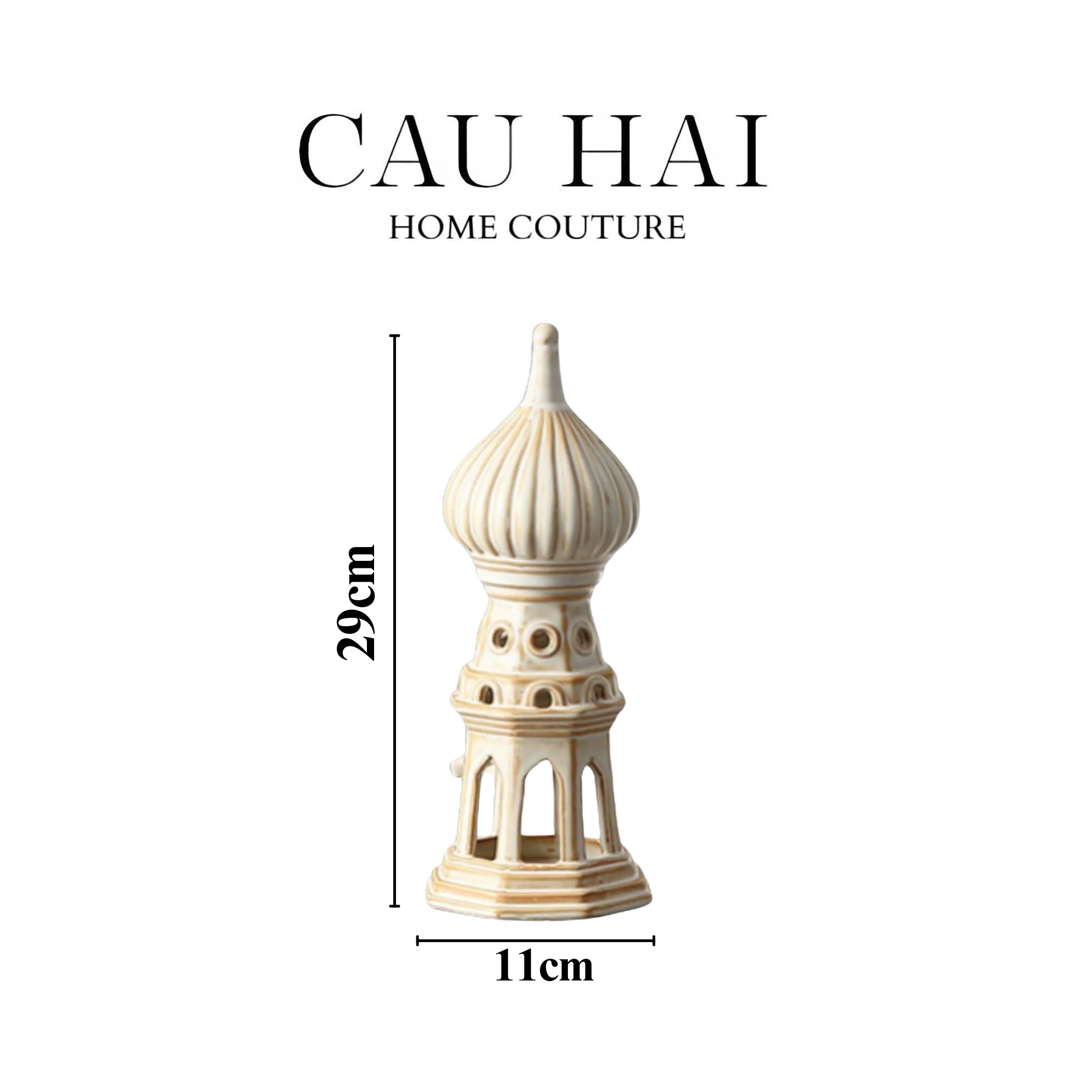 TƯỢNG CERAMIC ONION DOME H29-CẬU HAI HOME DECOR