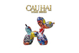 Tượng Chú Chó Puppy Balloon Urban Street Graffiti Toon Art 8x20x17-TƯỢNG TRANG TRÍ-Đối tác tại Trung Quốc theo từng đơn đặt hàng-A-CẬU HAI HOME DECOR