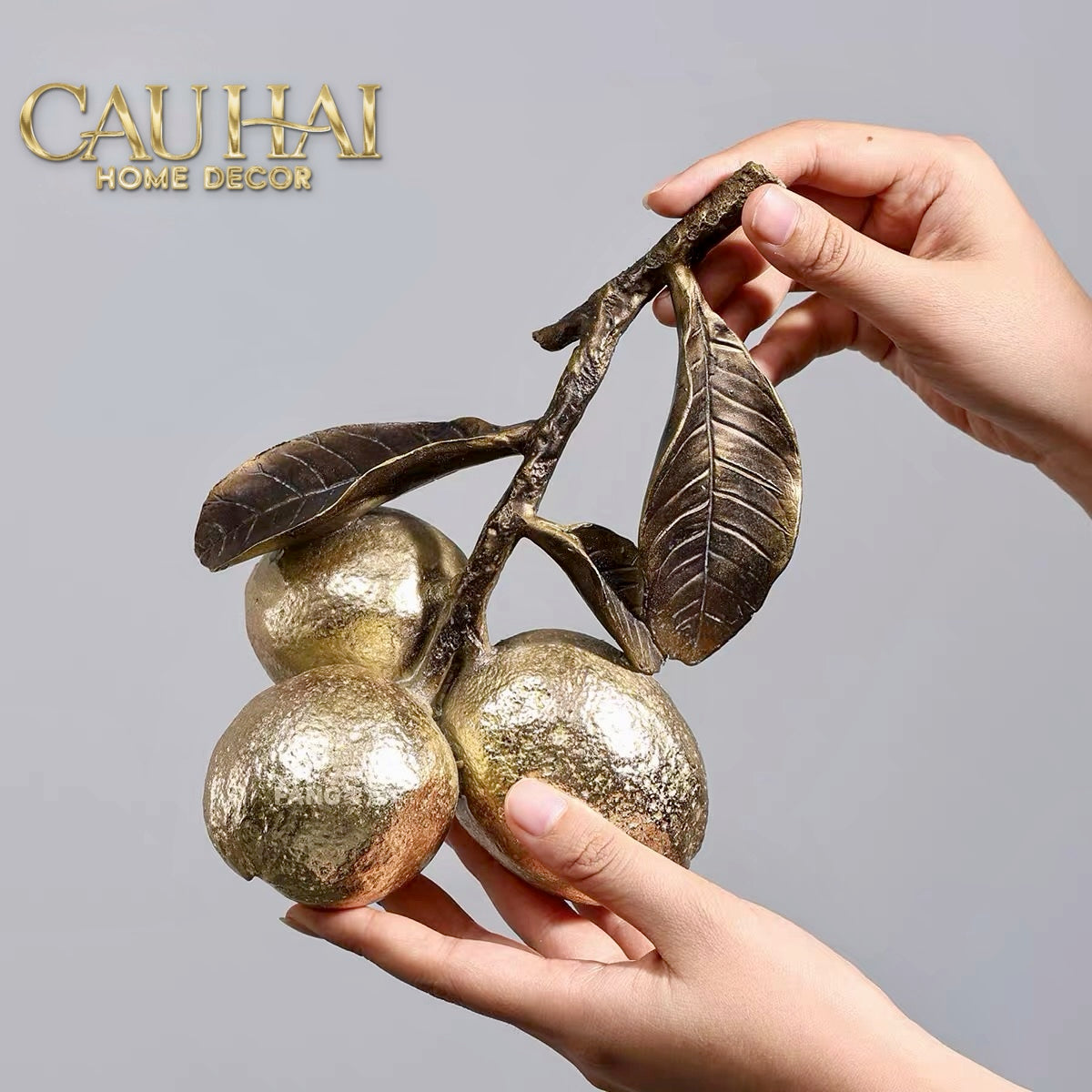 Tượng Chùm Chanh Mạ Vàng — Vermeil Citron Trois-TƯỢNG TRANG TRÍ-CẬU HAI HOME DECOR