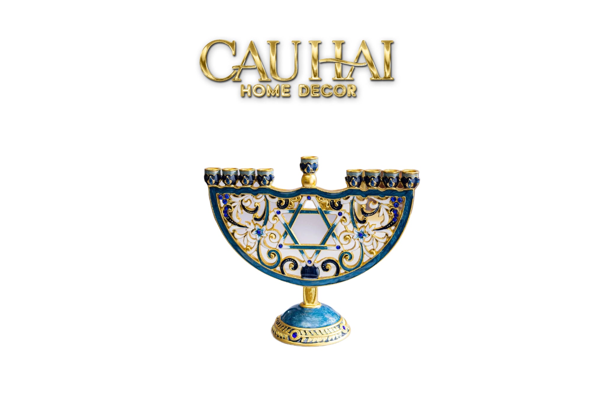 Tượng Đế Nến Babylon Byzantines Golden Era Ancient Decor Object 16.5x20-CẬU HAI HOME DECOR
