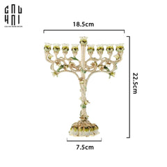 Tượng Đế Nến Hoa Hồng Sacra Rosa Byzantines Babylon Golden Era Ancient Decor Object 18.5 x22.5-TƯỢNG TRANG TRÍ-CẬU HAI HOME DECOR
