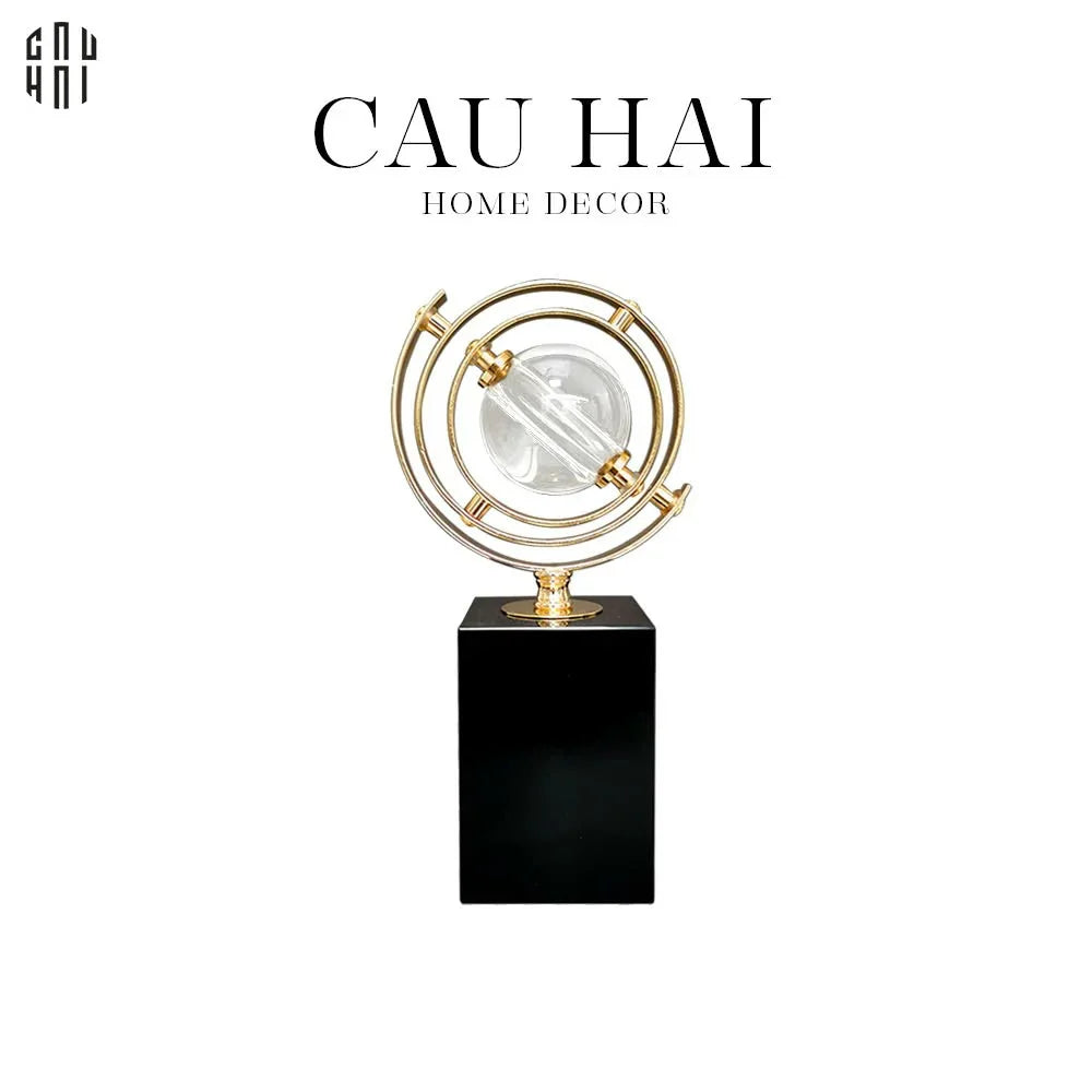 Tượng Địa Cầu Mini Denzo - Tượng Trang Trí Denzo Fw25-CẬU HAI HOME DECOR
