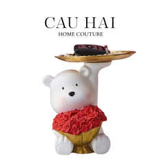 Tượng Figurine Teddy Of Love-CẬU HAI HOME DECOR