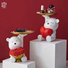 Tượng Figurine Teddy Of Sweetheart-TƯỢNG TRANG TRÍ-CẬU HAI HOME DECOR