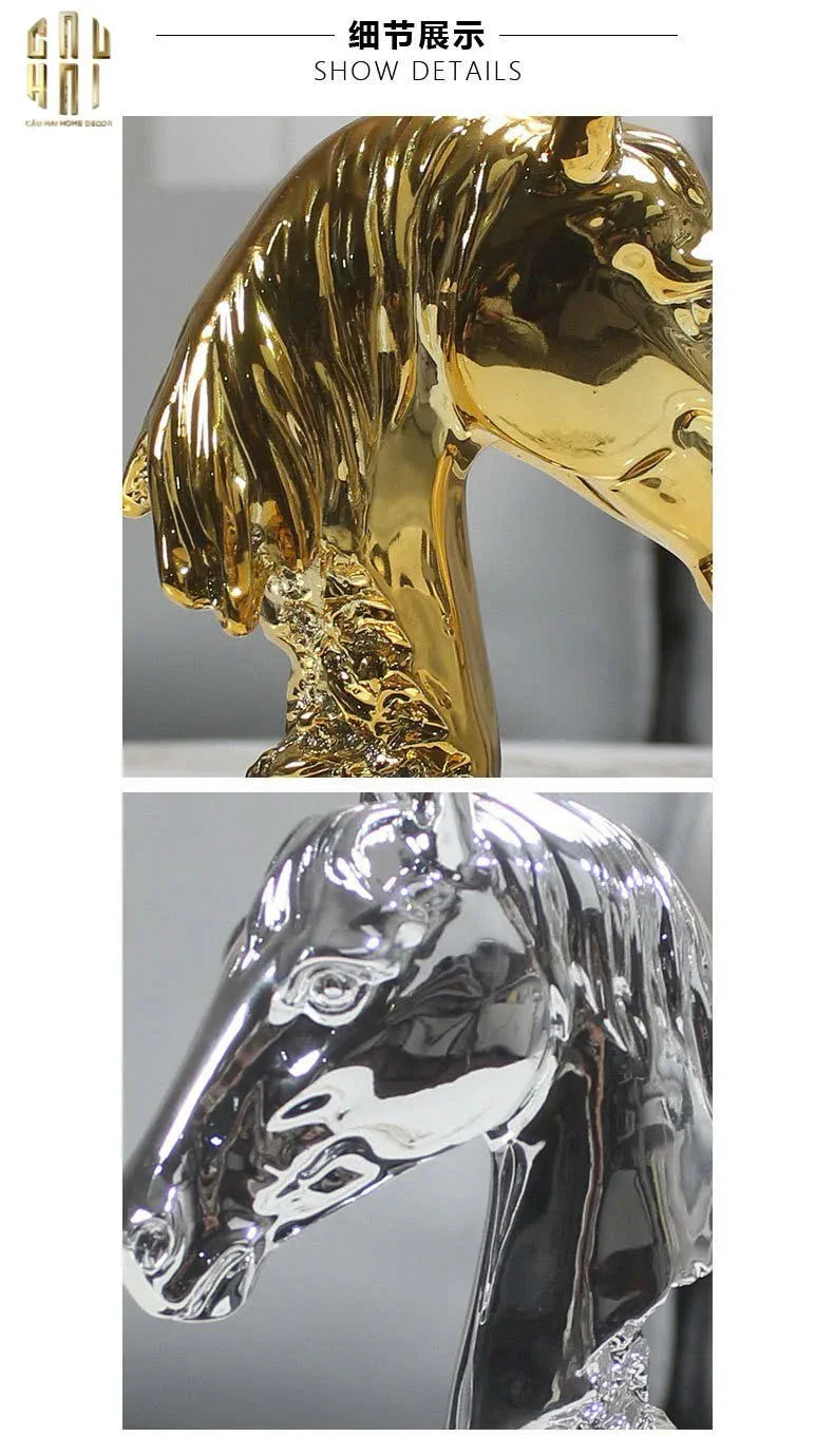 TƯỢNG GILDED CHEVAL - BLACK MARBLE FW25