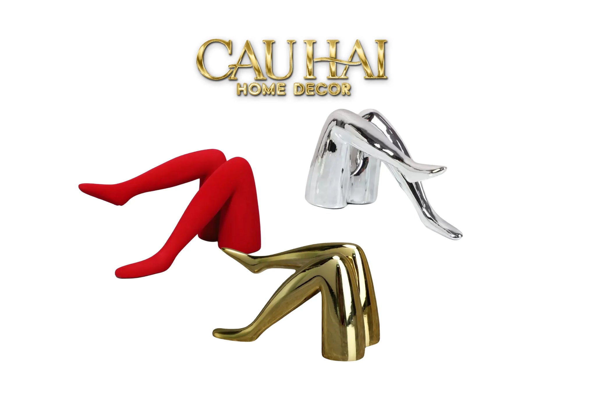 Tượng Gilded Runway Modeling Catwalk Fw25-TƯỢNG TRANG TRÍ-CẬU HAI HOME DECOR