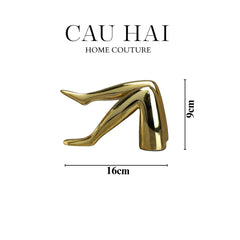 Tượng Gilded Runway Modeling Catwalk Fw25-CẬU HAI HOME DECOR