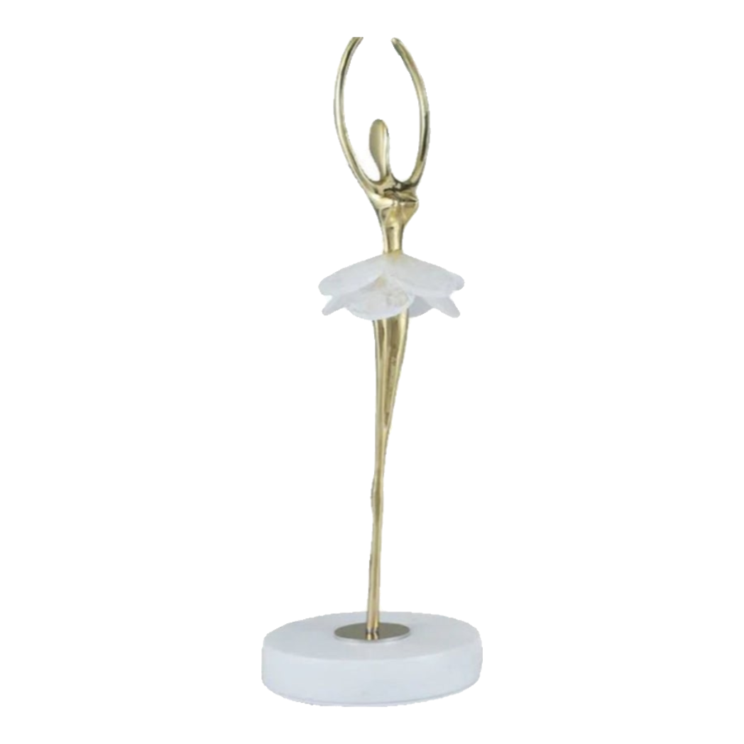 Maison Couture - Tượng Đồng Pha Lê Cô Gái Ballet Golden Ballerina Continental 10x30