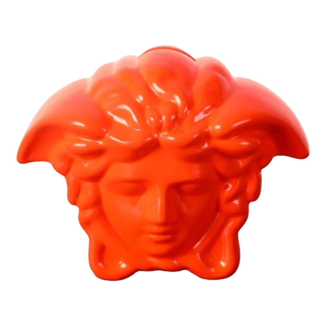 Tượng Trang Trí Đựng Đồng Xu - Couture V Class Money Bank Medusa Signature Orange 18x14