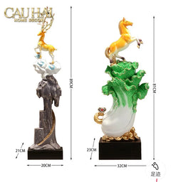 tet-couture-tuong-huou-kim-thien-huu-celestial-antler-peak-sculpture-h89-tuong-trang-tri-cau-hai-home-decor-5 - CẬU HAI HOME DECOR