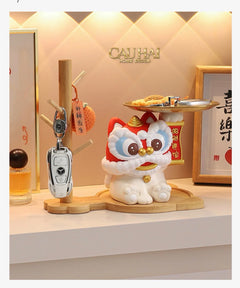 Tượng Kim Lân Phúc Mãn Đường Guardian Lion Key Figurines Hanging Tree 27x29-CẬU HAI HOME DECOR