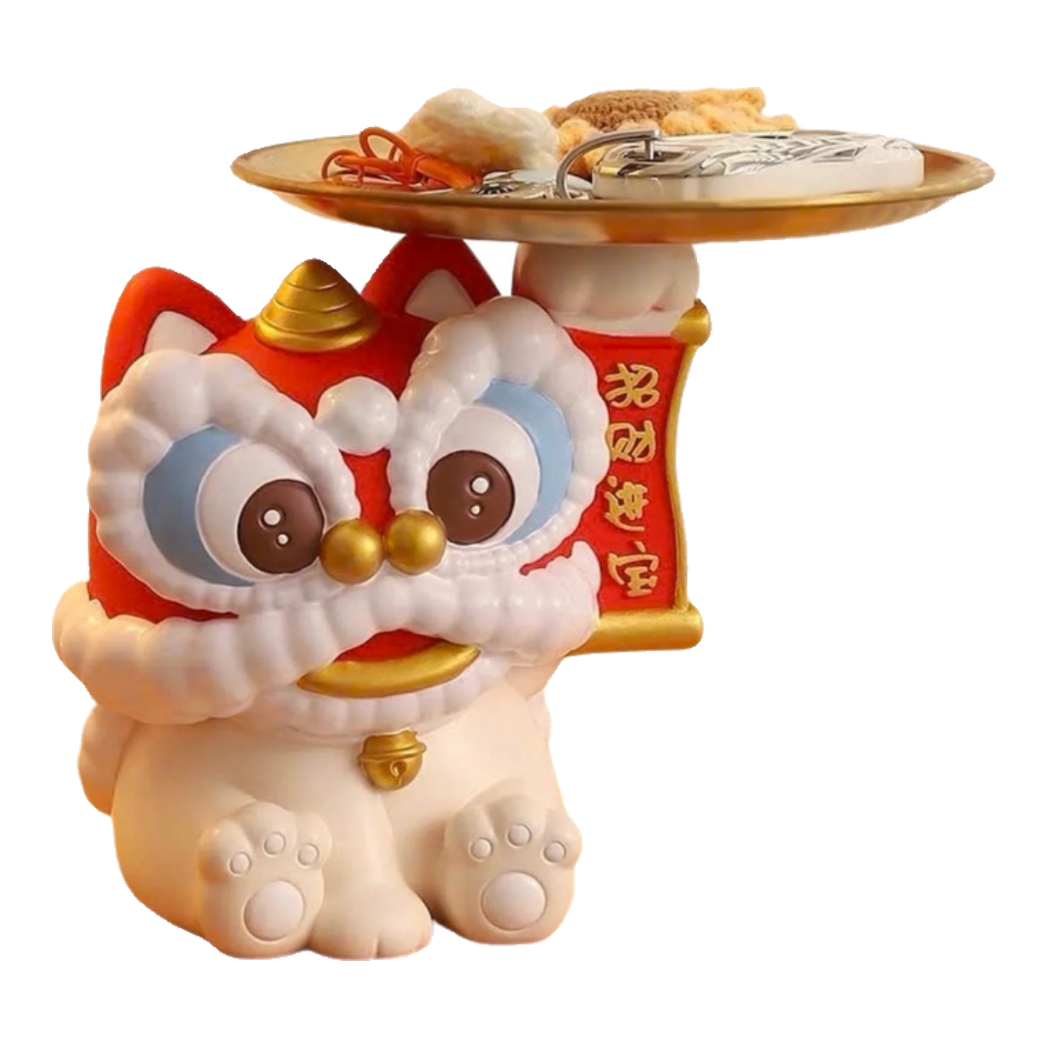 Tết Couture - Tượng Kim Lân Phúc Mãn Đường Guardian Lion Key Figurines