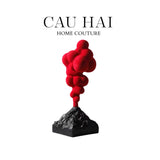 Tượng Nhung Đỏ Red Velvet Volcano Fw25 H36-TƯỢNG TRANG TRÍ-CẬU HAI HOME DECOR