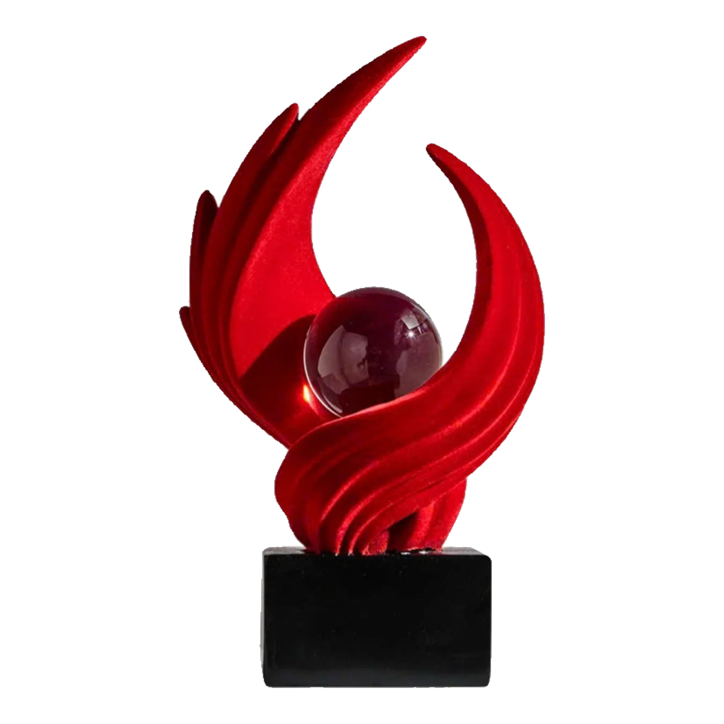 Tượng Nhung Đỏ Eternal Flame Red Velvet 16x12x27.5