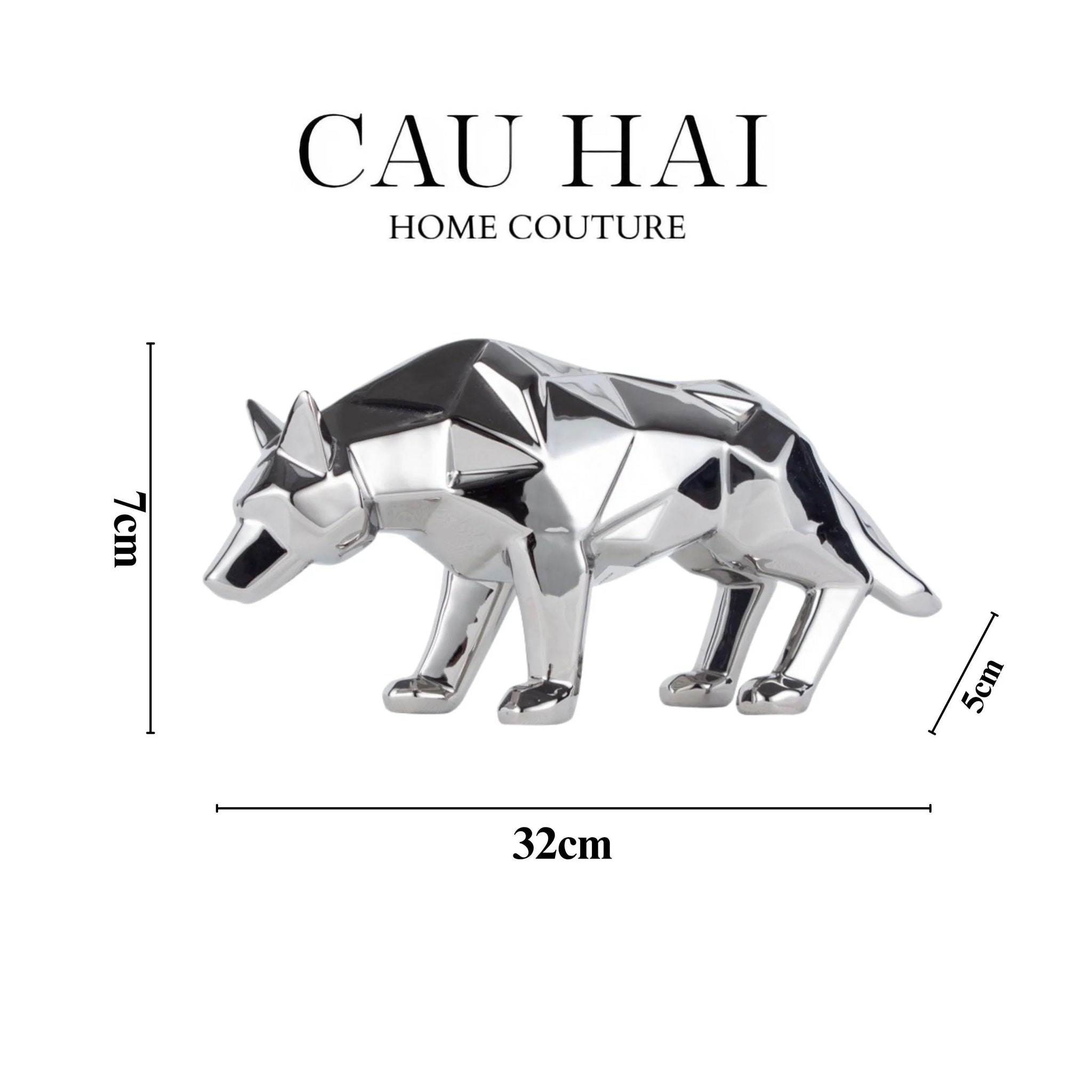 TƯỢNG PLATINUM GEOMETRIC WOLF FW25