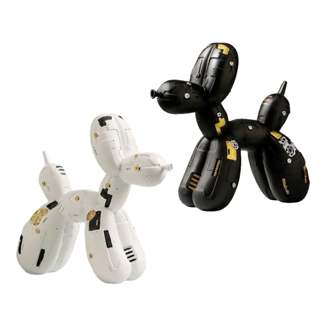 Tượng Puppy Balloon Pupp-X Mécanique Blanc / Noir