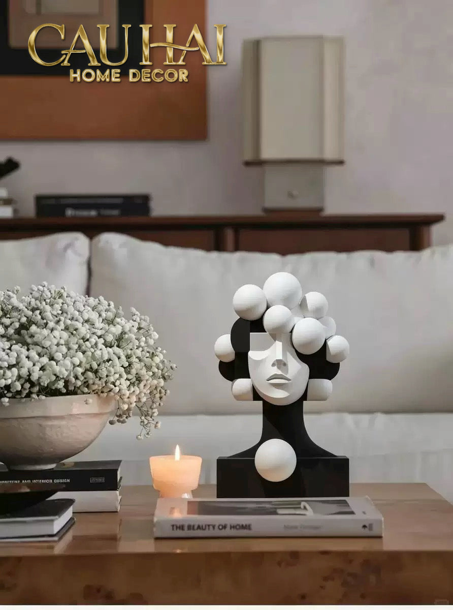 Tượng Quý Cô Dualité Sphère Masque H29-CẬU HAI HOME DECOR-CẬU HAI HOME DECOR